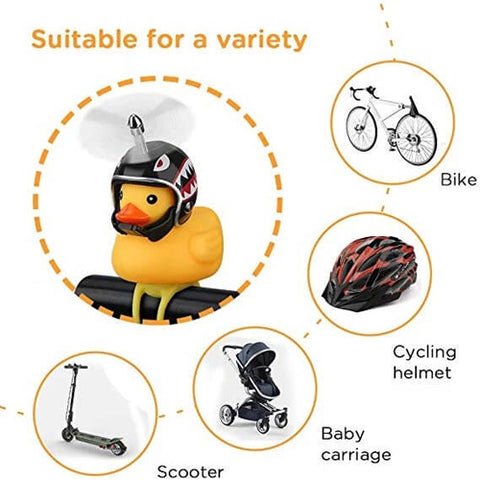 Wearing Helmet Small Yellow Duck For Car/Bicycle Decoration