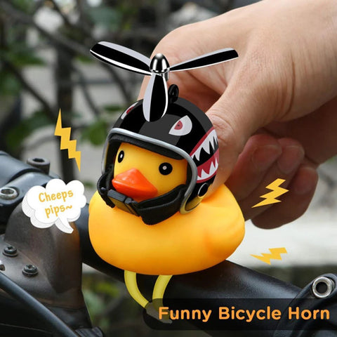 Wearing Helmet Small Yellow Duck For Car/Bicycle Decoration