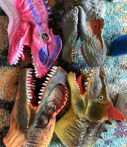 Dinosaur hand puppets