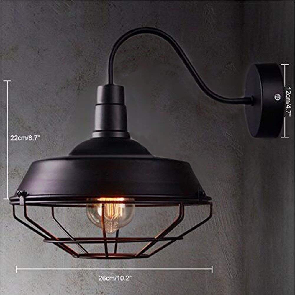 Vintage Wall lamp with Plug 1.8m Black Switch line