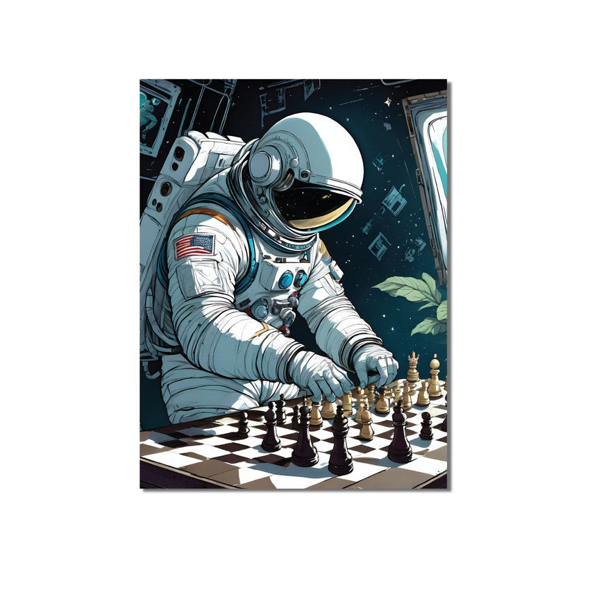 Astronaut Chess Poster