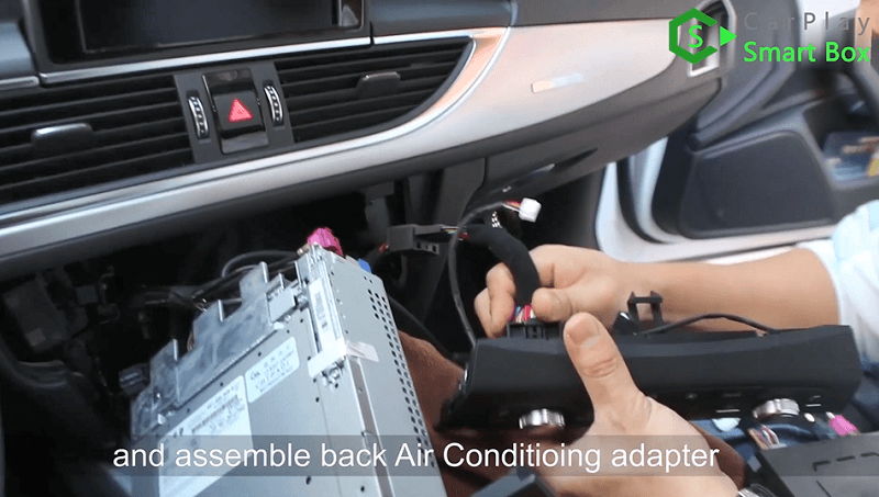 10.And assemble back air conditioning adapter.