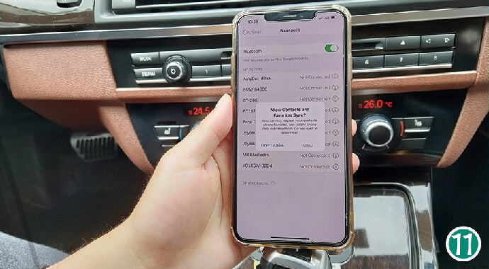 Consenti sincronizzazione contatti e preferiti. Come connettere CarPlay wireless dopo aver installato CarPlay Smart Box?