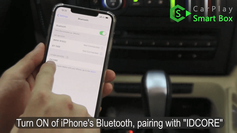 21.Accendi il Bluetooth dell'iPhone, accoppiandolo con IDCORE.