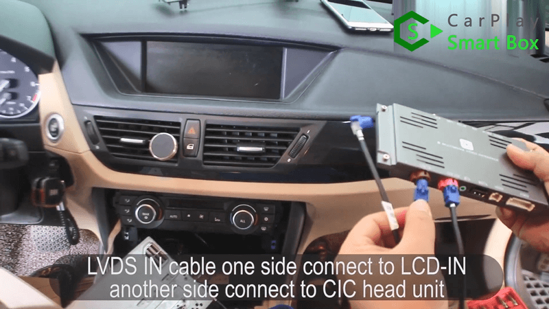 5.LVDS IN cable one side connect to LCD-IN, another side connect to CIC head unit.