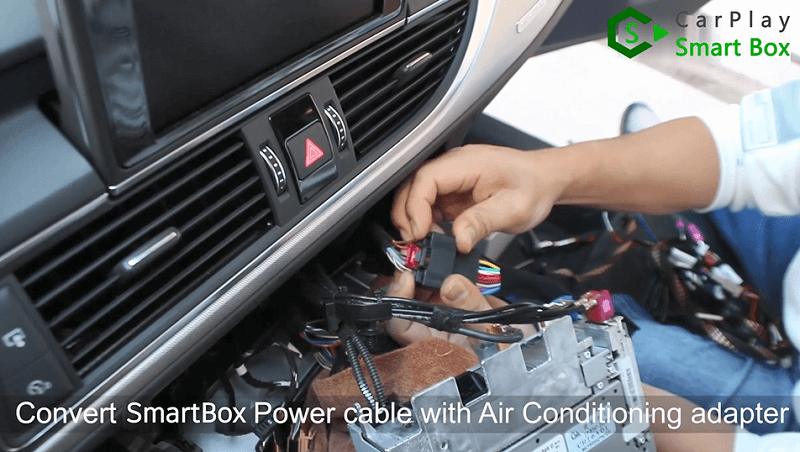 6.Convert Smart Box power cable with air conditioning adapter.