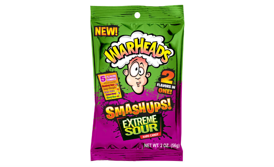 Warheads Extreme Sour Smashups 2oz Peg Bag 12ct