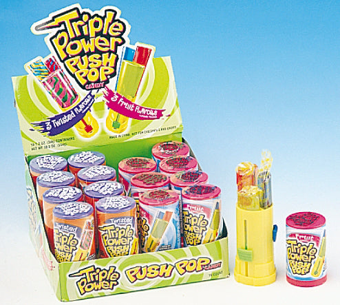 The Bazooka Company Push Pops Triple Power 16ct