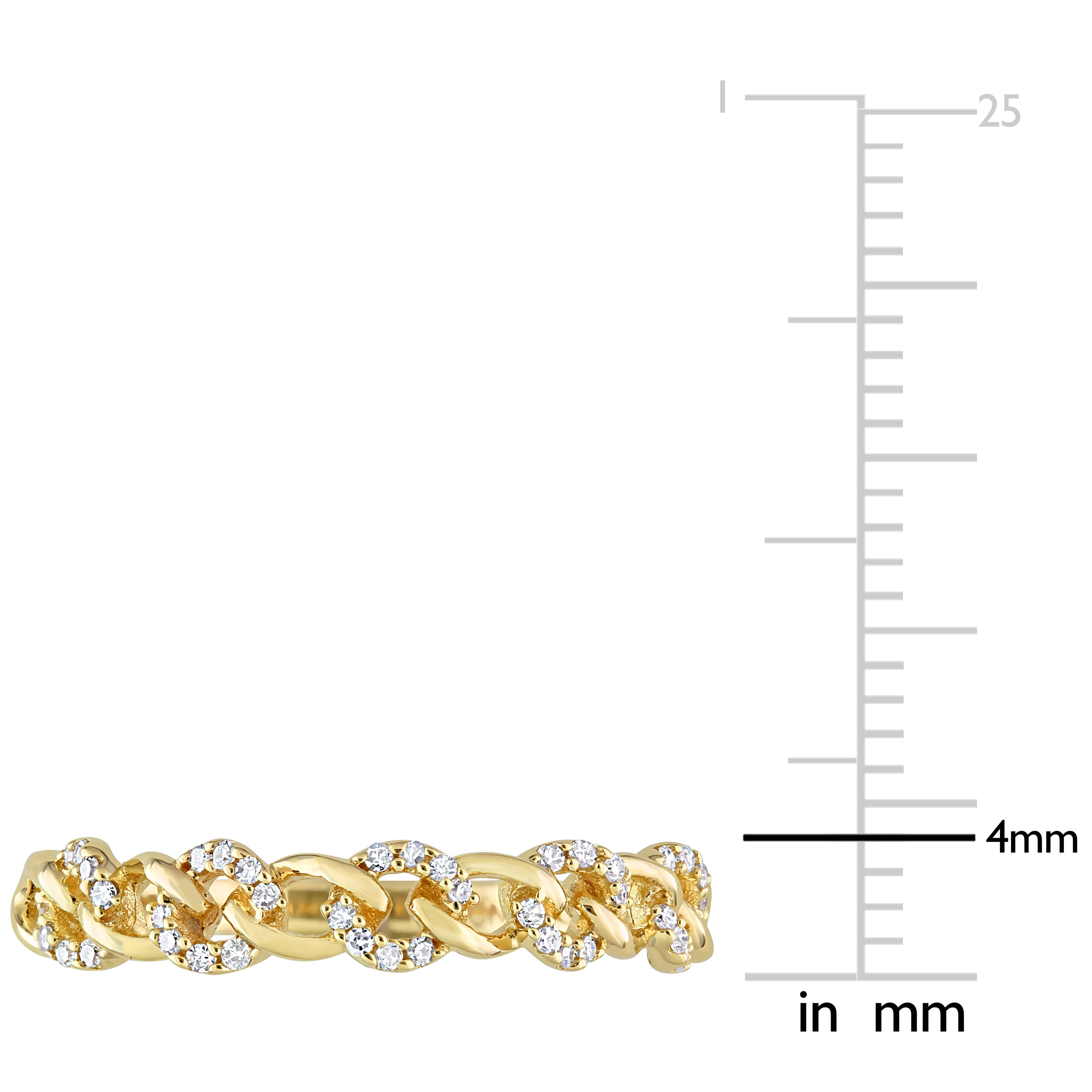 Diamond and Gold Alternating Chain Ring