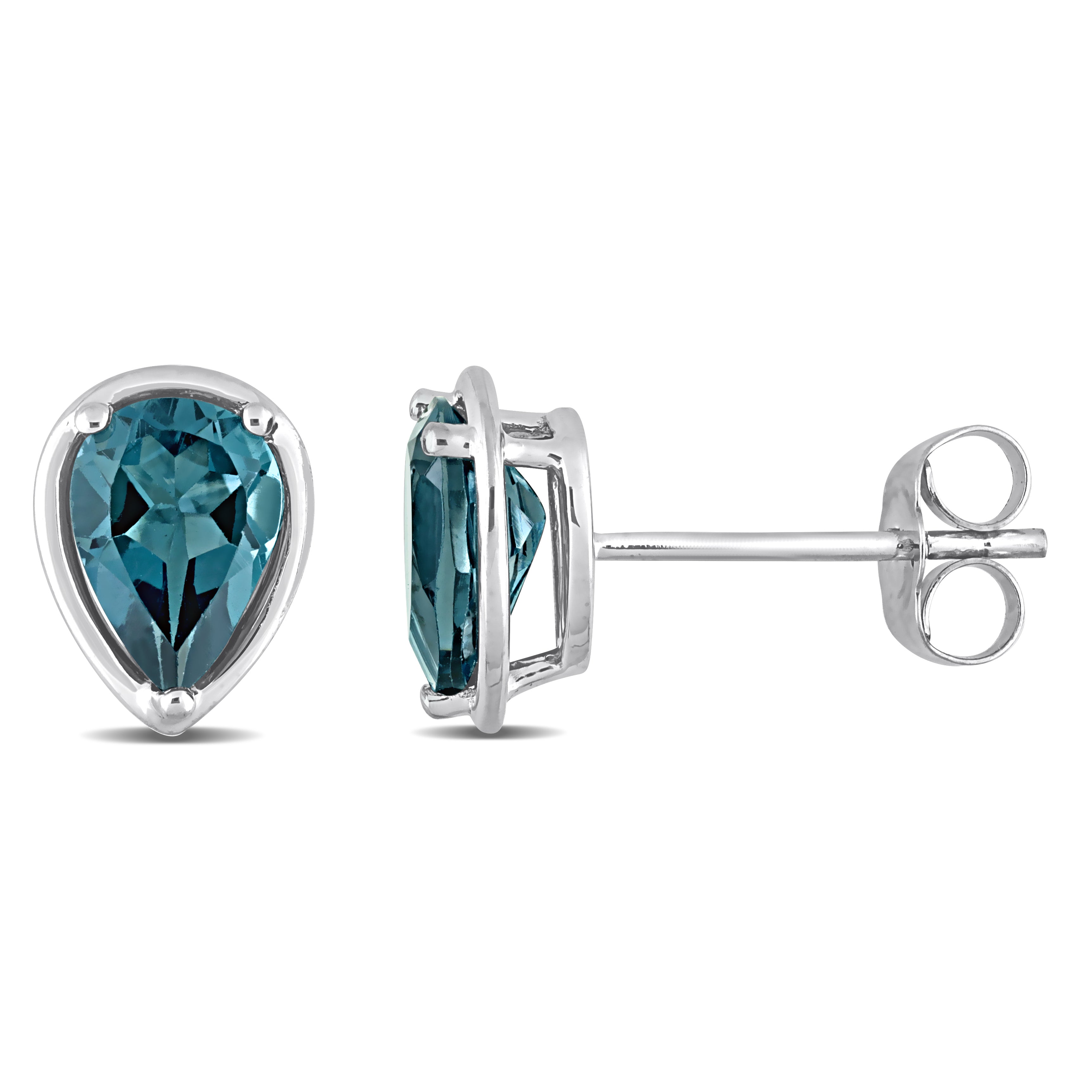 Blue Topaz - London Fashion Post Earrings