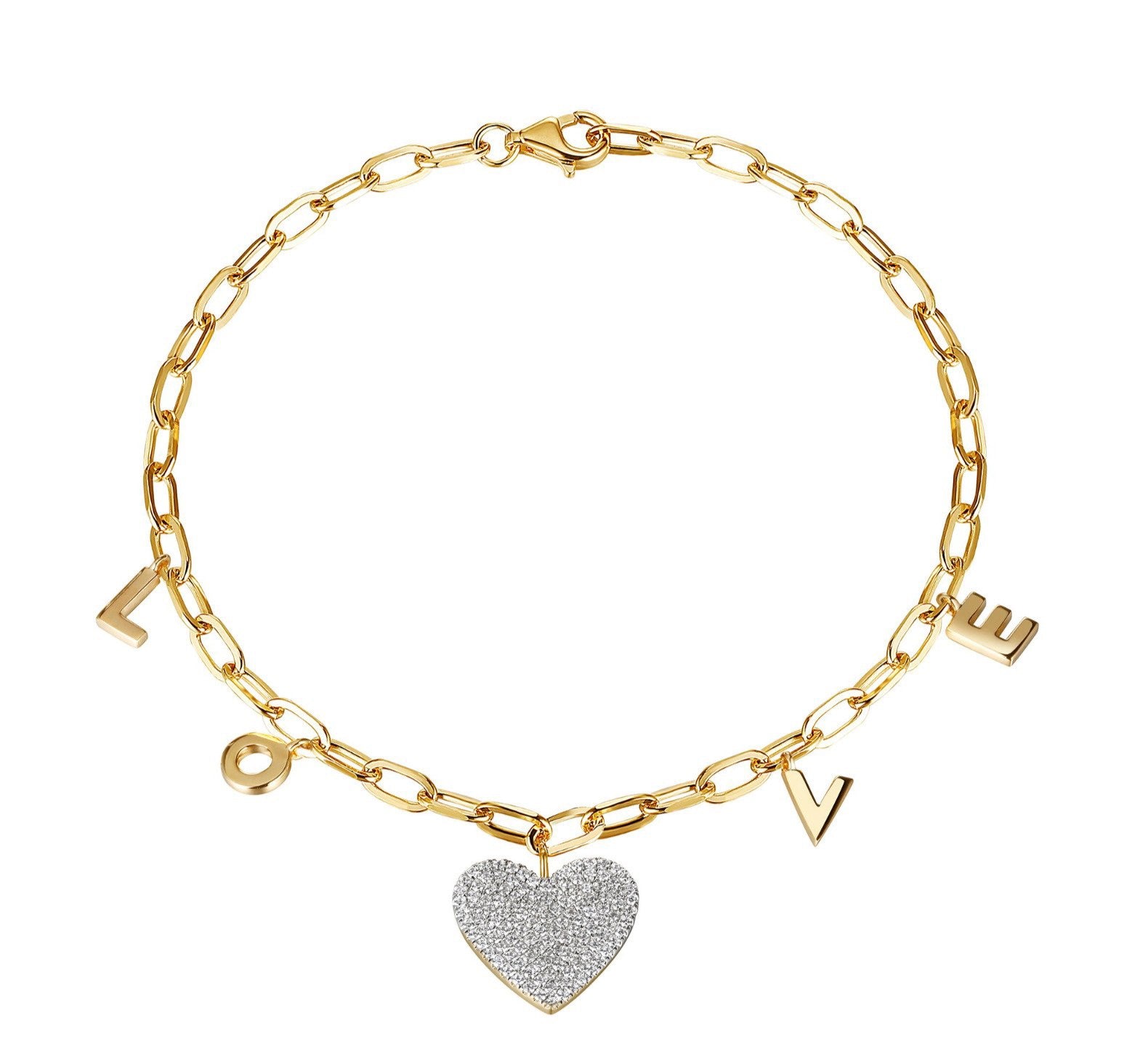 Diamond Heart Love Bracelet