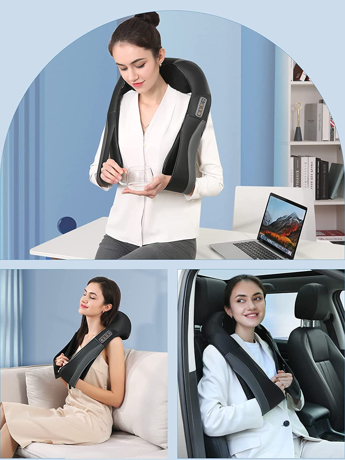 Neck Shoulder Massager with Heat - 3D Kneading Careboda