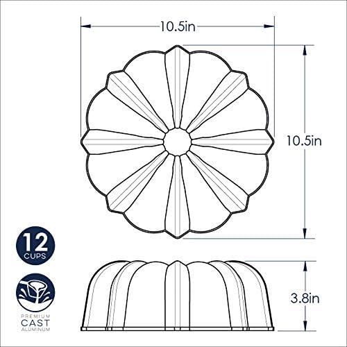 12 Cup Nordic Ware Pro Cast Bundt Pan - Grey