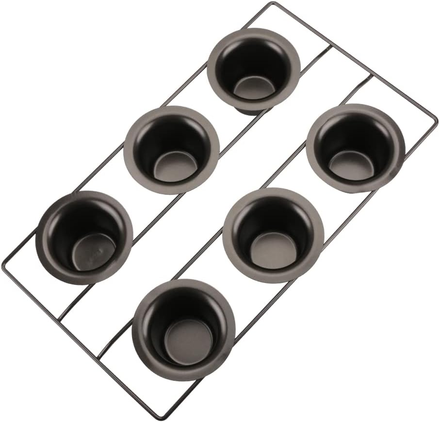 CGGYYZ 6 Cup Nonstick Popover Pan Muffin Tin Large Deep Cupcake Baking Set