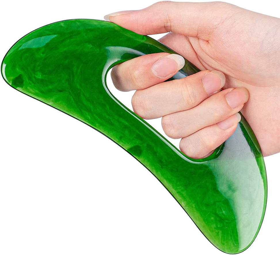 Gua Sha Massage Tool - Large Resin Scraping Tool for Back Neck and Face Massage