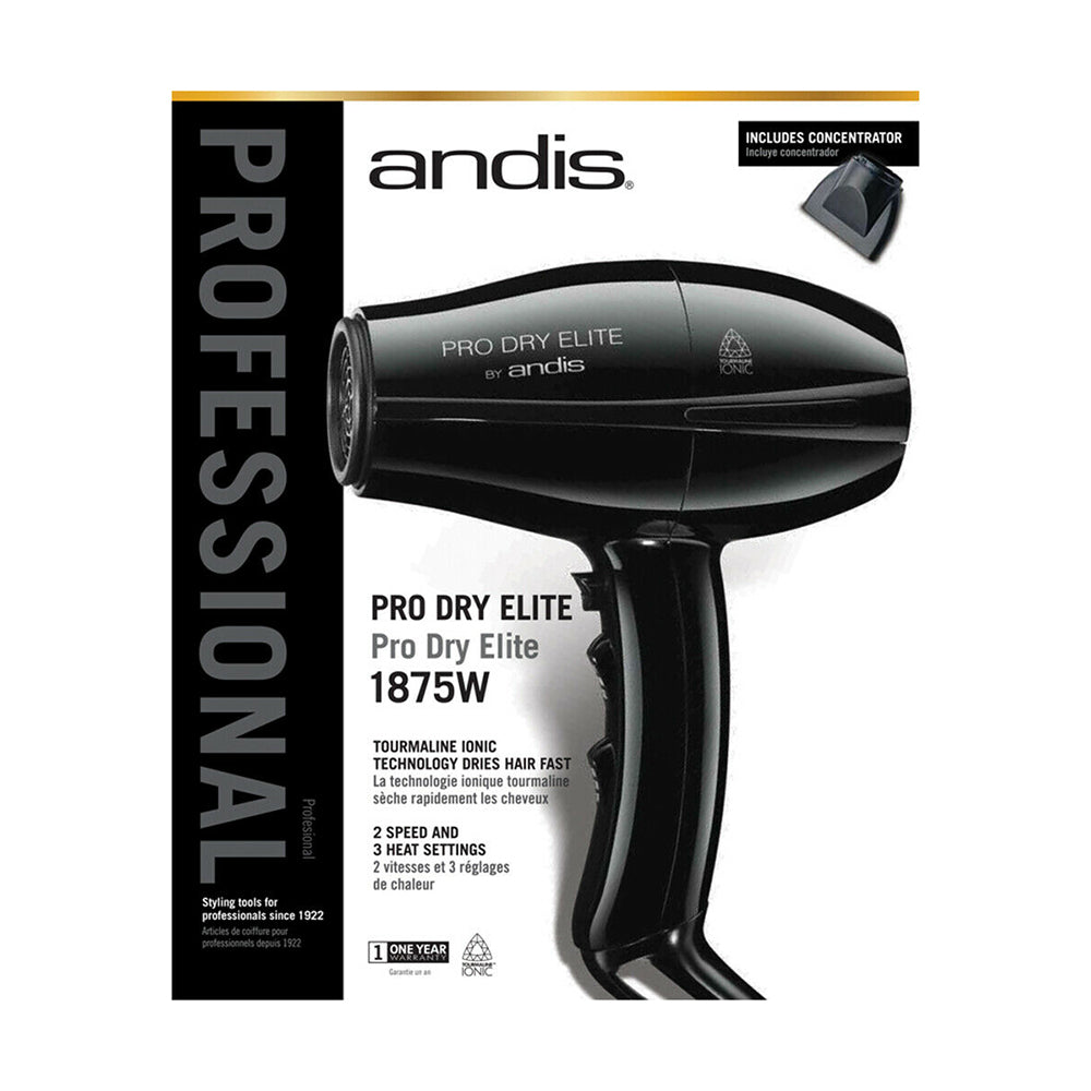 Andis Professional Pro Dry Elite 1875W Tourmaline Ionic Hair Dryer