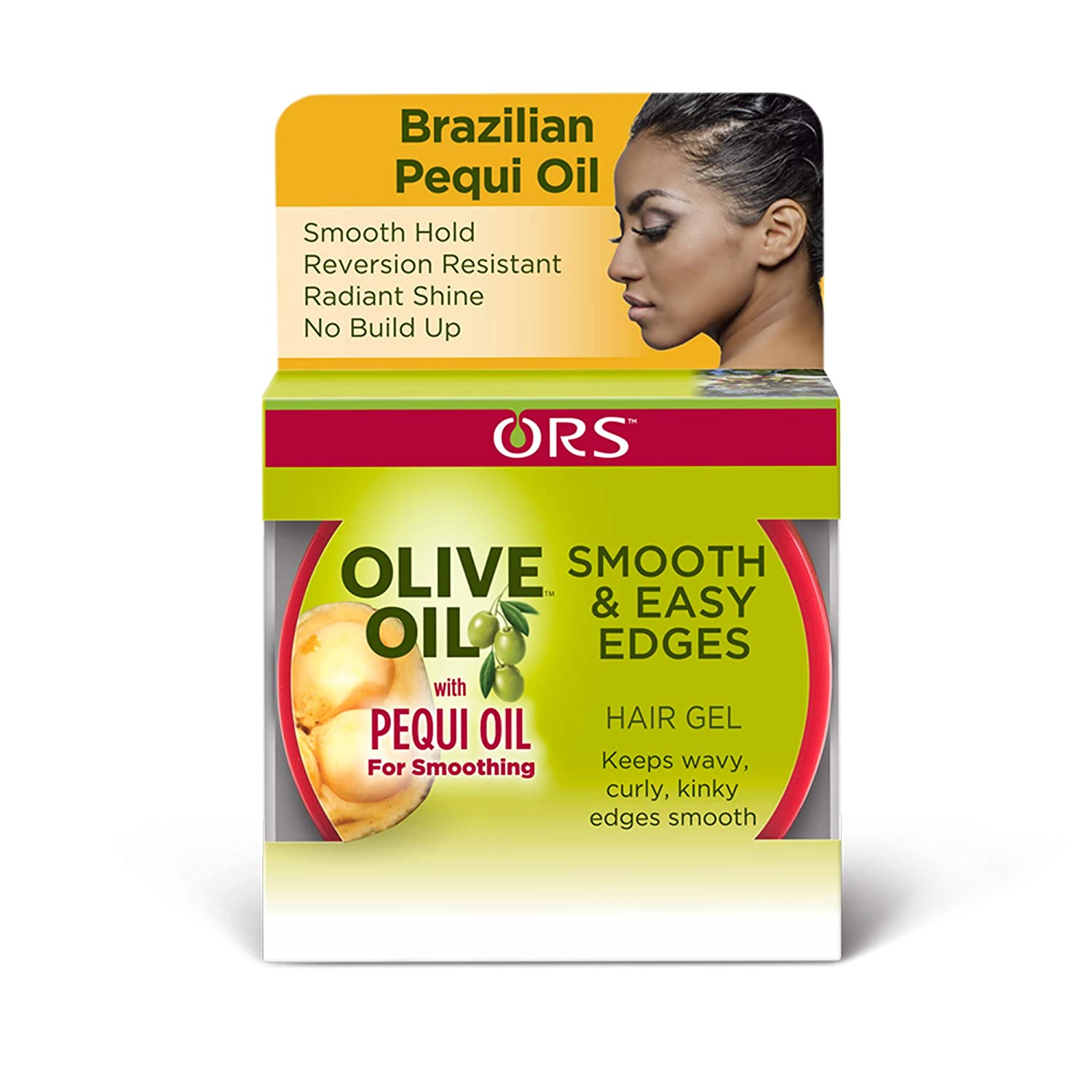 ORS Olive Oil Smooth Easy Edges Hair Gel with Pequi Oil, 2.25 oz