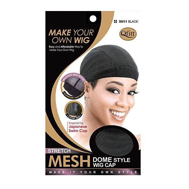 M&M Mesh Dome Style Wig Cap #5011 Black