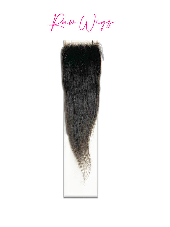 Raw HD 4x4 100% Brazilian Virgin Hair Free Part Closure