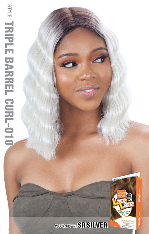 Model Model 5 Lace To Lace Synthetic Hair Lace Front Wig - Triple Barrel Curl-010