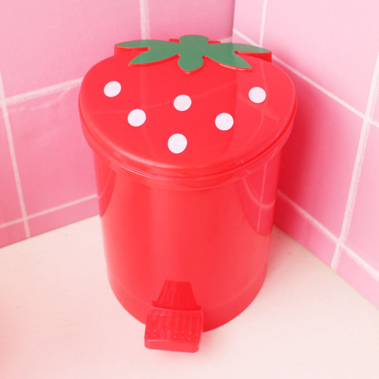 Strawberry-shaped Plastic Garbage Cans