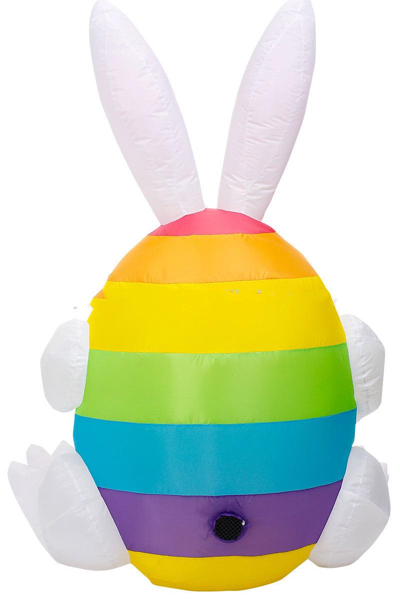 Inflatable Easter Egg Bunny Yard Decor