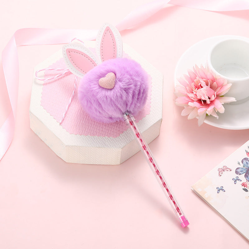 Plush Bunny Ball Gel Pens