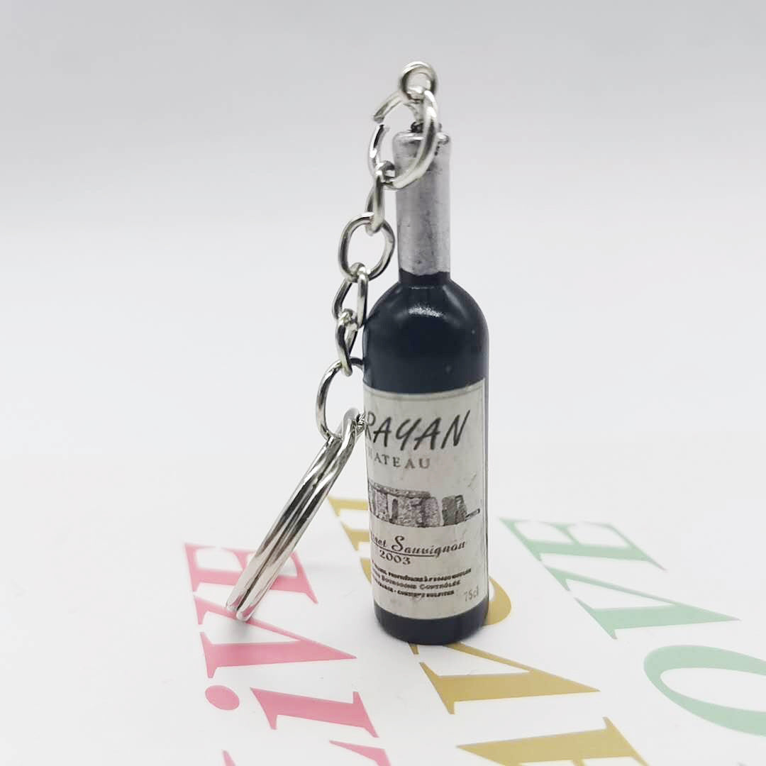 Mini Wine Bottle Keychains