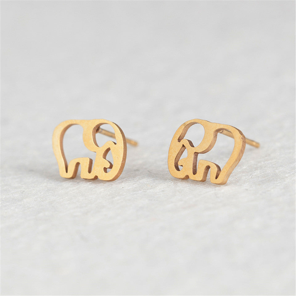 Hollow Elephant Earrings