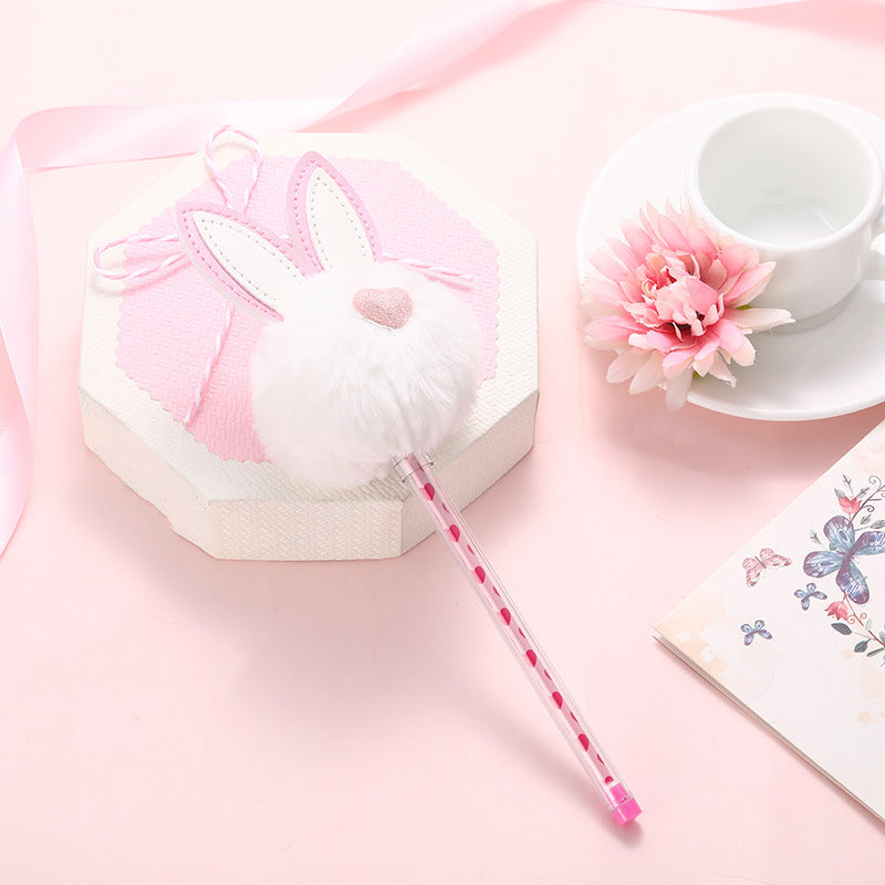 Plush Bunny Ball Gel Pens