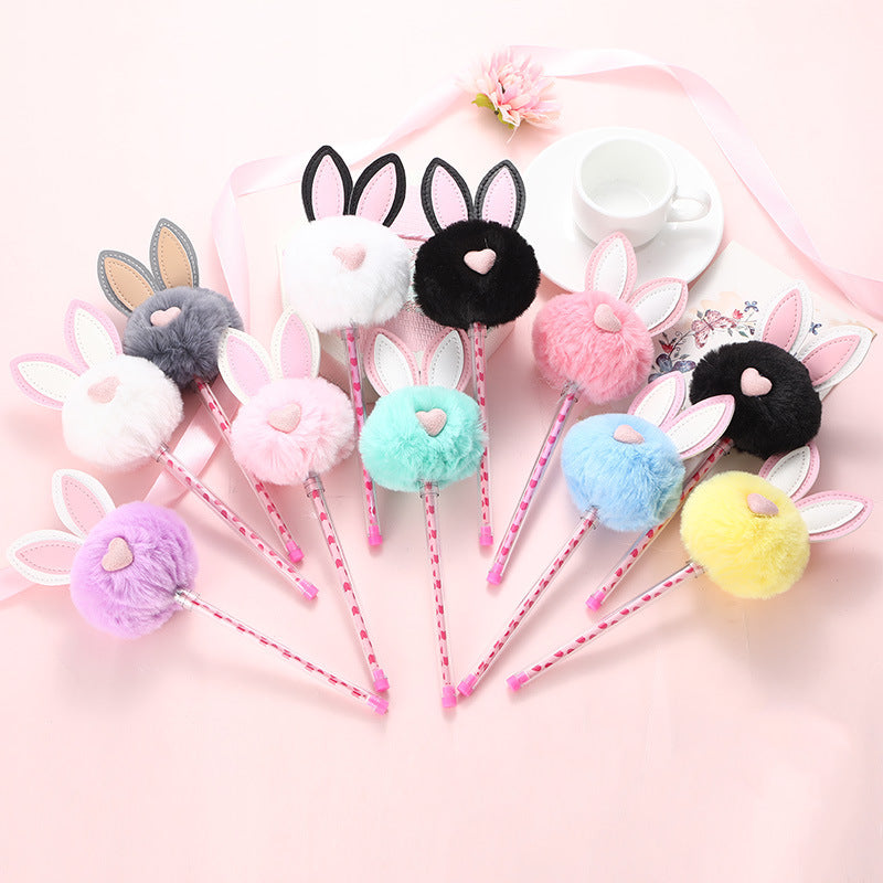 Plush Bunny Ball Gel Pens