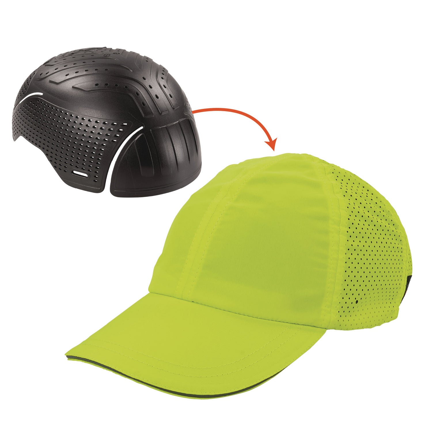 ergodyne? Skullerz 8947 Lightweight Baseball Hat and Bump Cap Insert, X-Small/Small, Lime, Ships in 1-3 Business Days