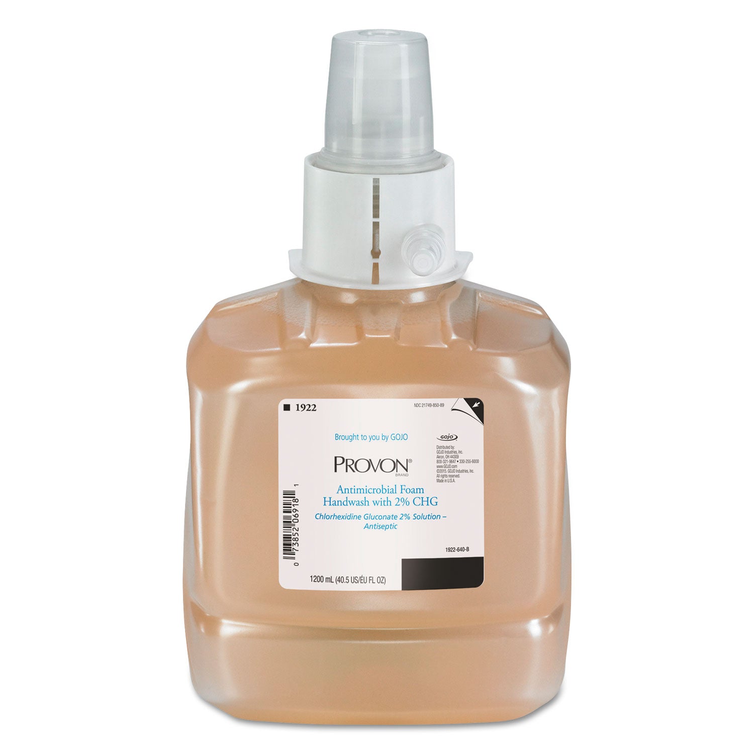 PROVON? Antimicrobial Foam Handwash, Fragrance-Free, 1,200 mL, 2/Carton