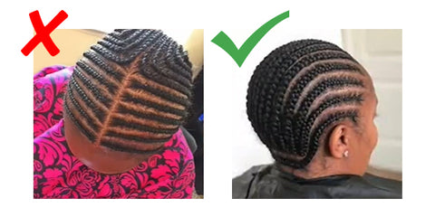 make the right direction of your cornrows