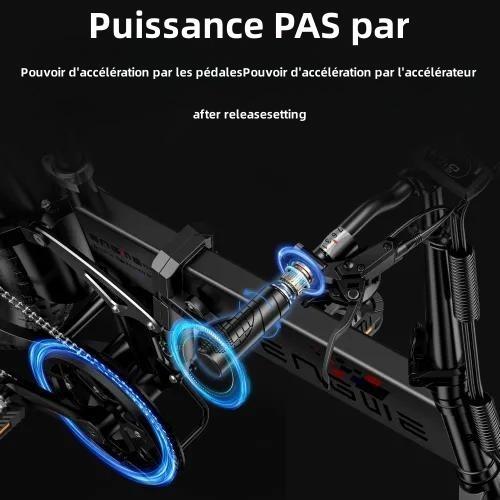 Vélo électrique Engwe Vélo électrique ENGINE X 250W - 60KM autonomie - Freins  à disque-Blanc