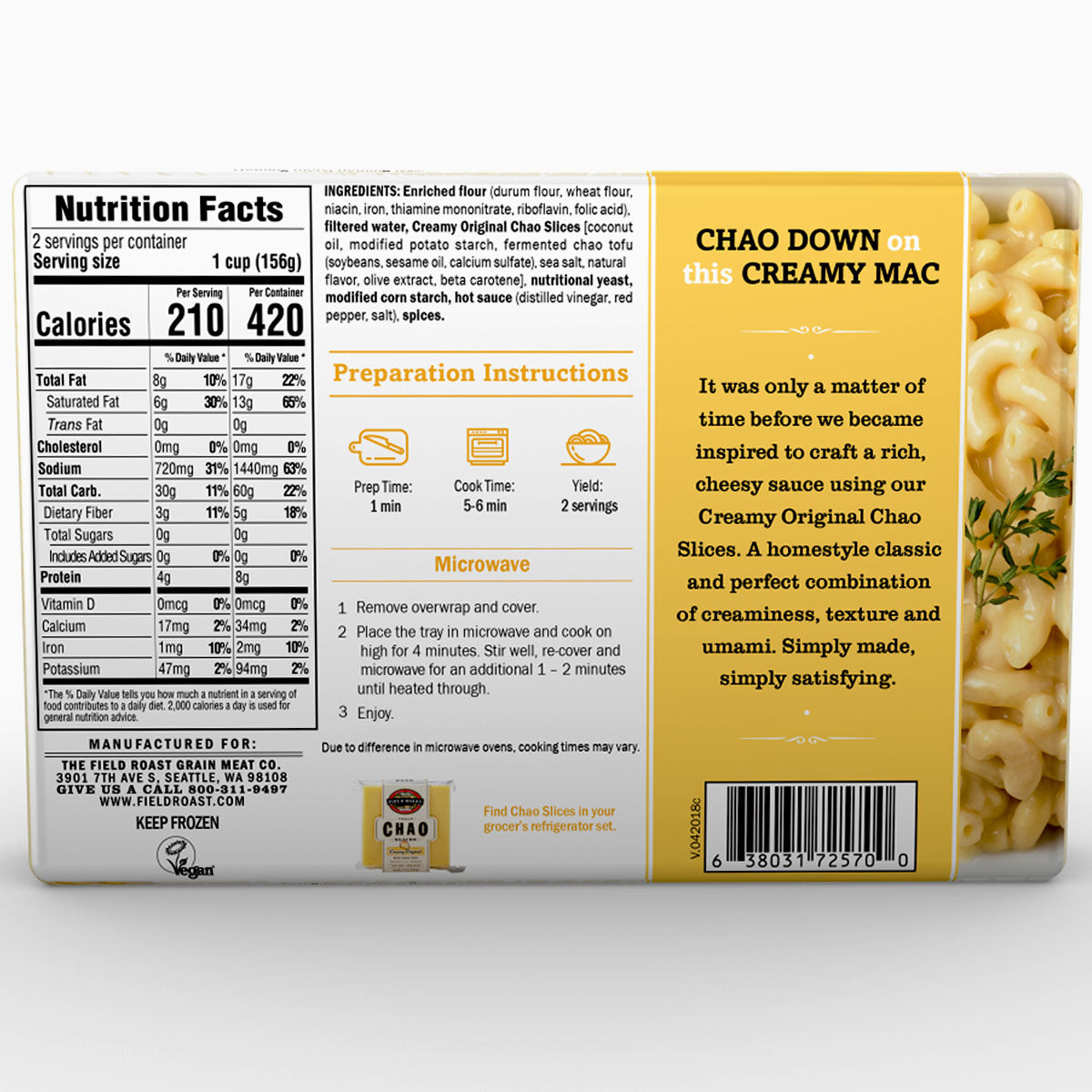 Field Roast Creamy Mac n Chao- 11 oz.