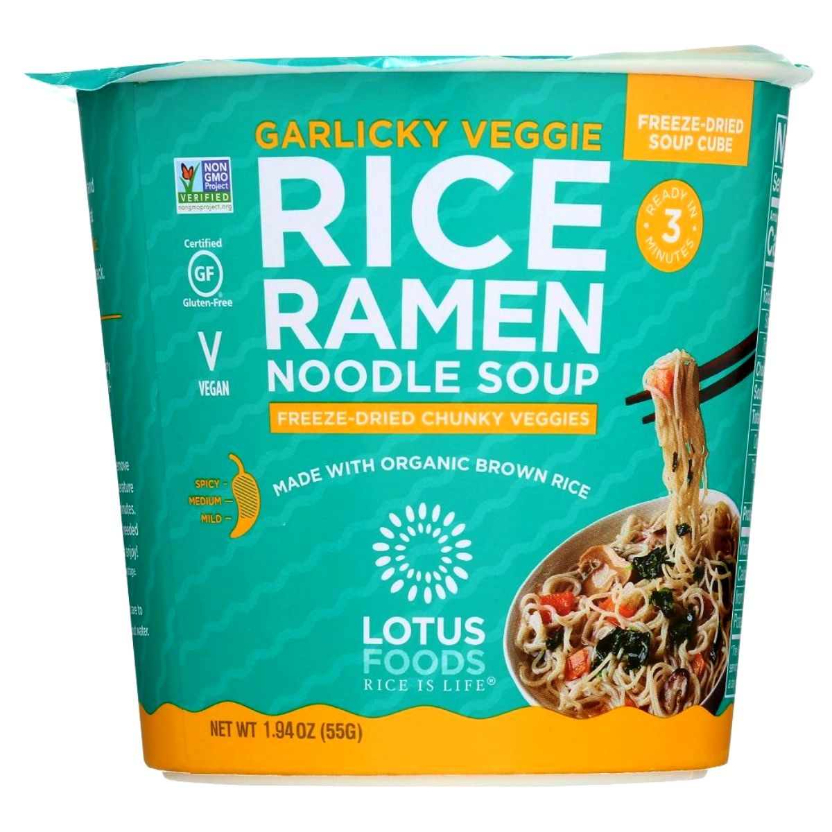 Lotus Foods Garlicky Veggie Rice Ramen Noodle Soup - 1.94 oz.