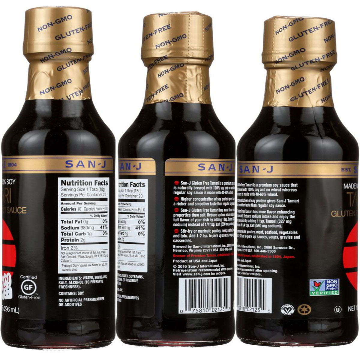 San-J Gluten Free Tamari Soy Sauce - 10 oz