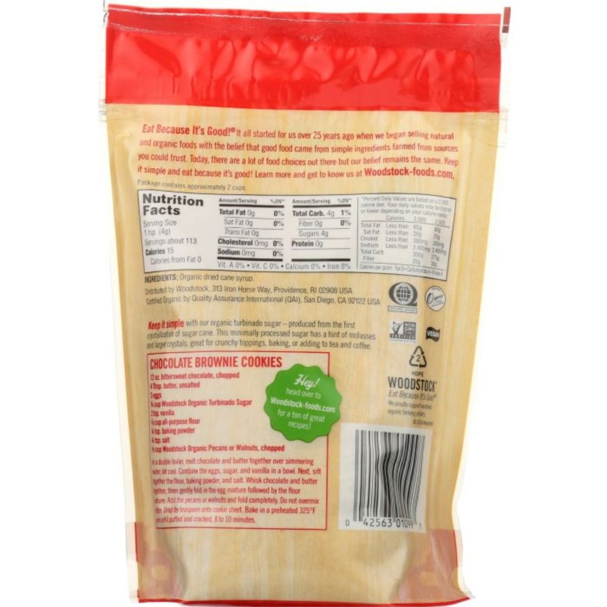 Woodstock Organic Turbinado Sugar - 16 oz.