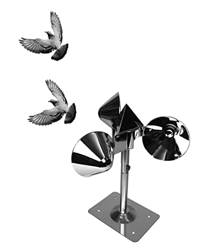 Bird-X Bird Deflector, Launches Multi-Sensory Attacks to Scare Birds Away, Ideal for Commercial and Residential Spaces, Easy to Install, 10