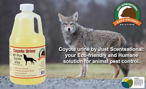 Just Scentsational RS-64 Coyote Urine for Gardens, Hunters, and Trappers, 64 oz (2 Quarts)