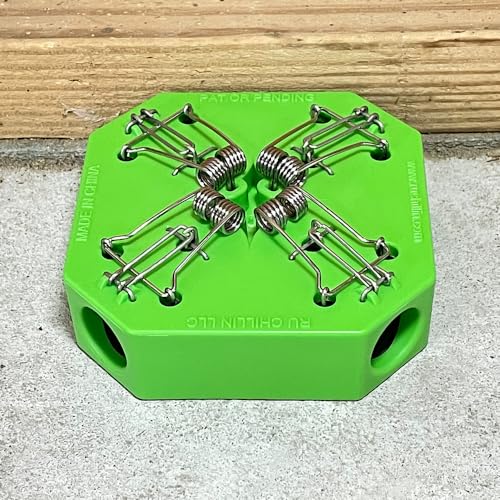 RU CHILLIN | Reusable Multi-Catch Mouse Trap - Eco-Friendly, Instant Kill Mouse and Rodent Catcher for Kitchen, Garage, Basement, and Home (Green)