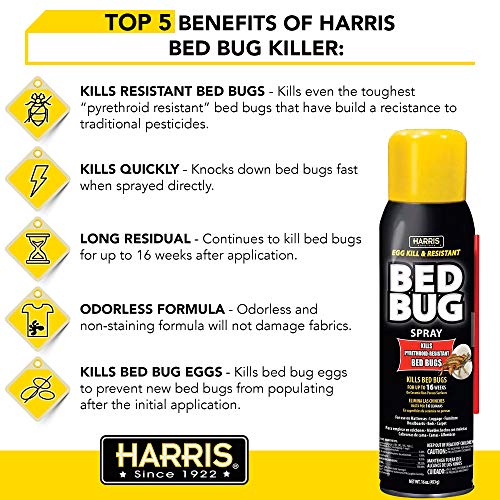 Harris Toughest Bed Bug Killer, 16oz Aerosol Spray