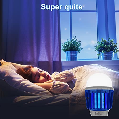 Wisely Bug Zapper Outdoor/Indoor Electric, USB-C Rechargeable Mosquito Killer Lantern Lamp, Portable Insect Electronic Zapper Indoor Trap, with LED Light Blue 1PK