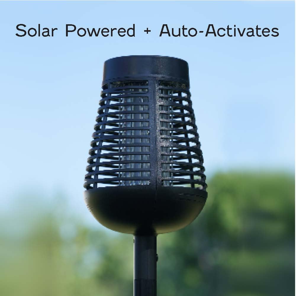 PIC Solar Insect Killer Torch (DFST), Bug Zapper and Accent Light, Solar Bug Zapper - Kills Bugs on Contact