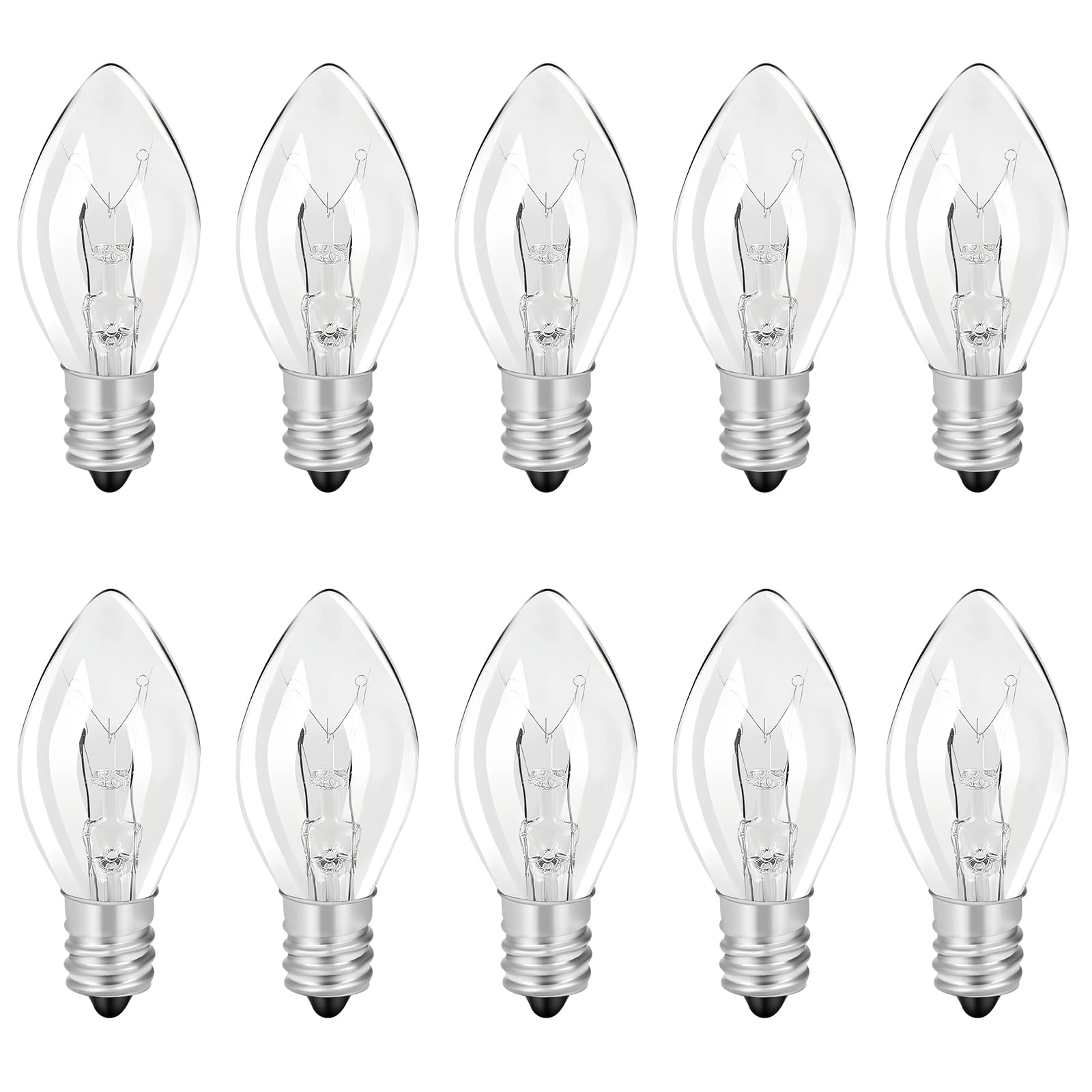 SENITEK EARPADS Flea Trap Light Bulb Replacement, 10 Pack 7W Flea Trap Bulbs, Replacement Bulbs for Flea Traps Inside Your Home, E12 7 Watt 120 Volt Bulb with a Screw-in Base for Flea Trap Light Lamp