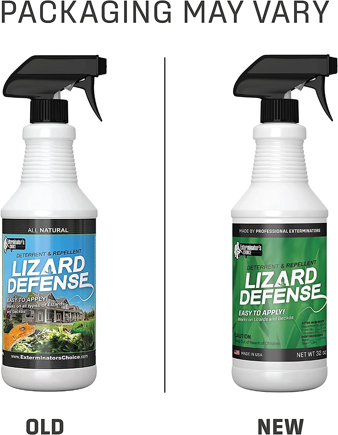 Exterminators Choice Lizard Defense Spray | 32 Ounce 2 Pack | Natural, Non-Toxic Lizard Repellent | Quick, Easy Pest Control | Safe Around Kids & Pets