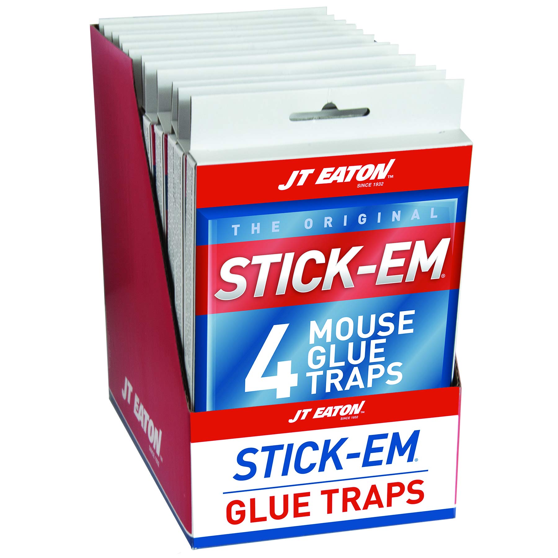 JT Eaton 133N Stick Em Glue Mouse Trap, Set of 4 (Pack of 2)
