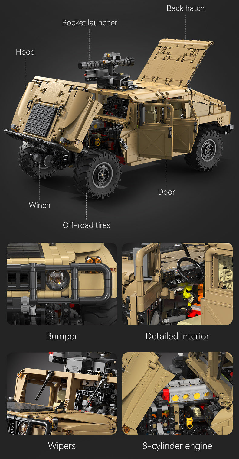 1:8 HUMVEE Vehicle C61036W - Off-Road | DoubleE CaDA – Doublee_CaDA