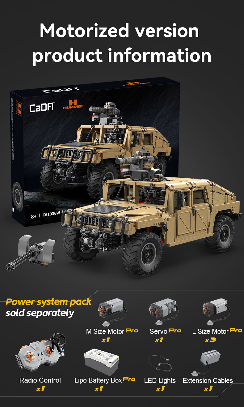 1:8 HUMVEE Vehicle C61036W - Off-Road | DoubleE CaDA – Doublee_CaDA